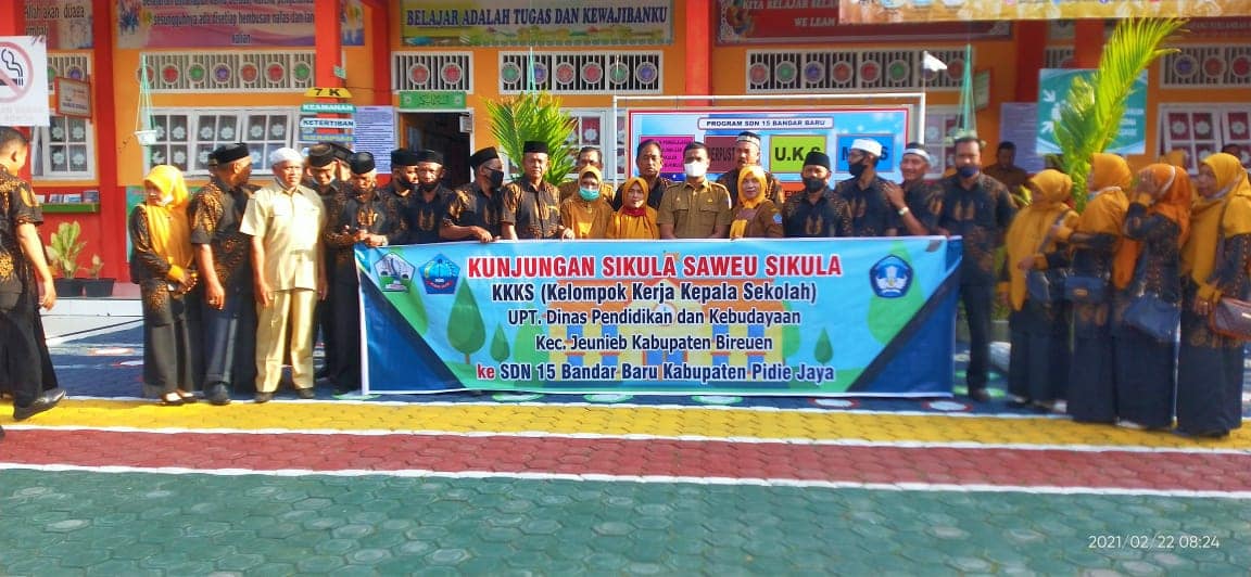 Kunjungan Sikula Saweu Sikula KKKS UPTD Jeunieb Ke SD Negeri 15 Bandar Baru Pidie Jaya