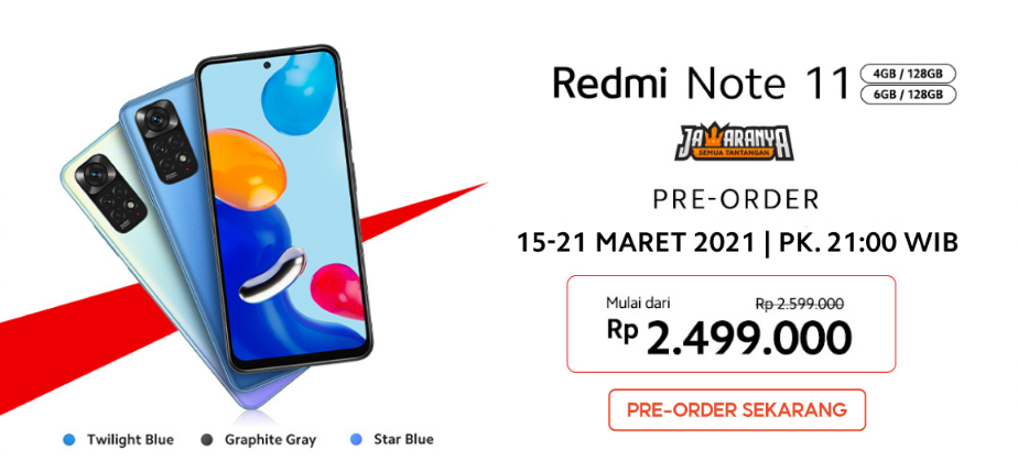 Harga dan Spesifikasi Xiaomi Redmi Note 11